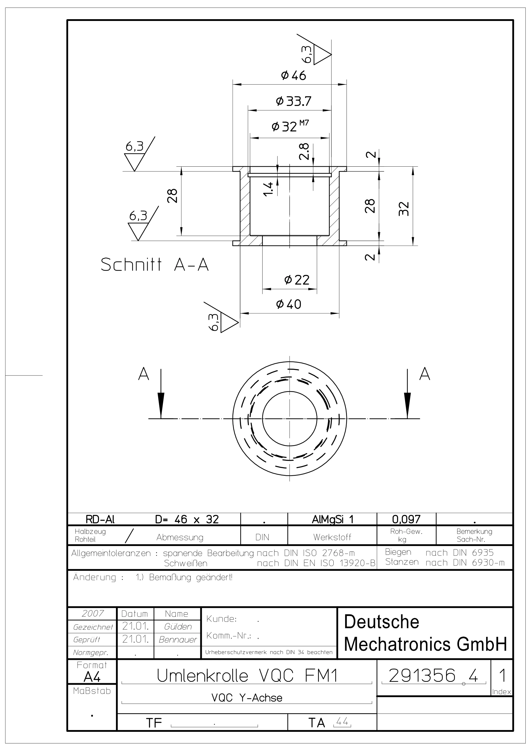 VQC 精密加工件原始图纸